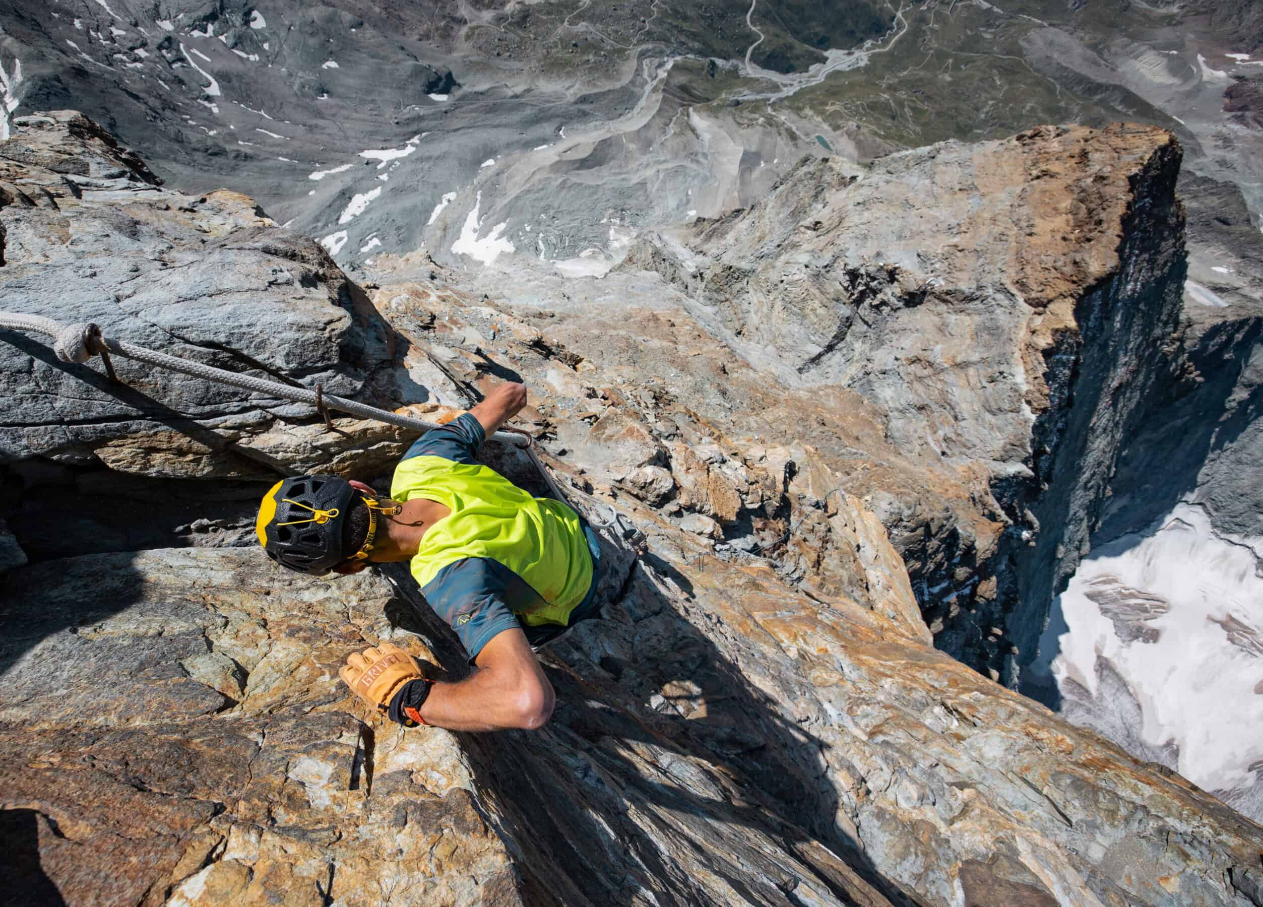 Nadir Maguet durante ascesa record Cervino